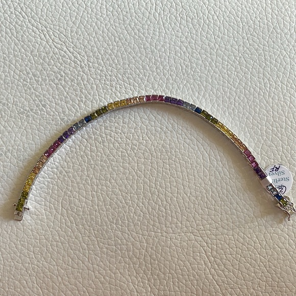 Multi color Sterling Silver Bracelet for men and women - Picture 3 of 6